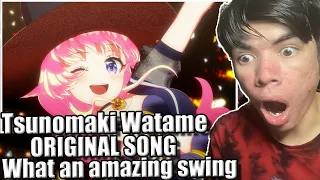 First Time Reaction Tsunomaki Watame Animated MV Original Song What an amazing swing Hololive