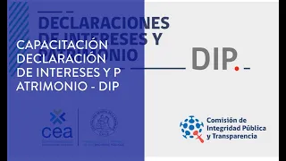 Capacitación Declaración de Intereses y Patrimonio - DIP