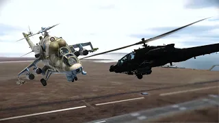 Dcs World 2.7.11 - AH-64D Apache Vs Mi24 Hind - Stay Away From My base