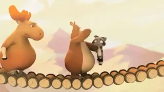 Bears! vs  Moose Bridge, Funny  cartoon