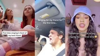 Singing in Front of Friends Reaction Compilation #singingreaction #compilation #reactionvideo