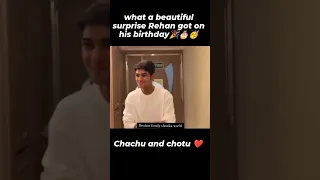 What a beautiful surprise Rehan got on his birthday #Chachu and chotu #Shoaib ibrahim official