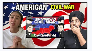 Indians REACT to The American Civil War - OverSimplified (Part 1)