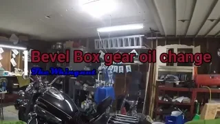 Rocket III touring Bevel Box oil change! Gettin' that Earl in there.