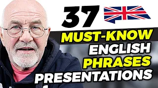 37 VITAL Phrases for Presentations In English | SECRETS TO ENGLISH FLUENCY