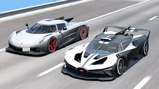 ASSETTO CORSA - BUGATTI BOILDE V KOENIGSEGG JESKO ABSOULT 20KM DRAG RACE