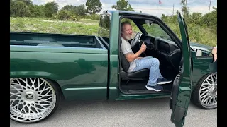 Surprised my Dad with his dream truck for Father's Day!!! Bagged short bed on 26s custom painted