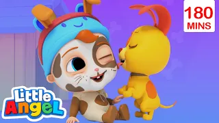 Bingo & Baby John Animal Dance | Little Angel - Bingo and Baby John | Nursery Rhymes and Kids Songs