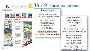 Song in Family and friends Level 2 Unit 9 _ Places to go | Let's sing karaoke!