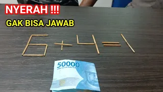 Test IQ Pindahkan 2 Batang Untuk Memperbaiki Teka Teki Lidi 4 + 6 =1