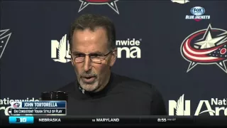 John Tortorella on the Blue Jackets matchup with the Penguins