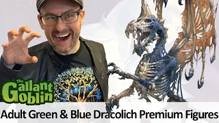 Adult Green and Blue Dracolich Premium Figures - D&D Icons of the Realms WizKids Prepainted Minis