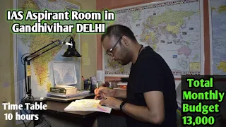 IAS Aspirant Room in Gandhivihar Mukherjee Nagar DELHI|Time Table & Daily Life in Delhi