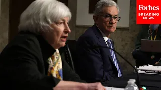 Yellen, Powell Grilled Over Inflation, Debt During Senate Banking Committee Hearing