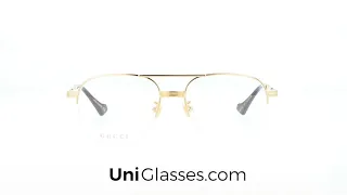 GUCCI GG0745O 001 54 17 145 GOLD GOLD TRANSPARENT 1