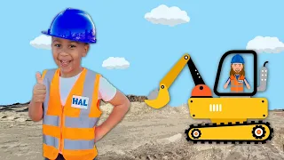 Construction Song | Excavator for Kids | Handyman Hal