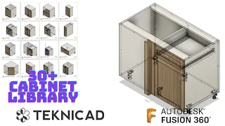 Fusion 360 Kitchen Cabinet library with configurations