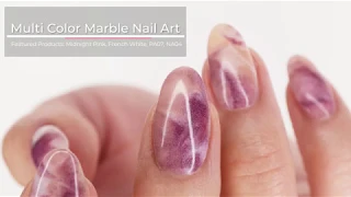 Multi Color Marble Nail Art using Dip Powder | Nail Tutorial by DipWell