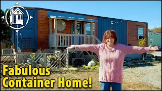 She never has to worry about money again! Tiny Container Home