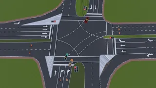 How to correctly enter multi lane roads at intersection