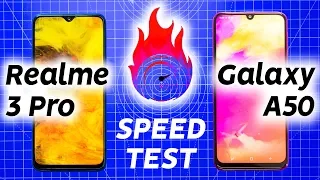 Realme 3 Pro vs Samsung A50 Speed Test