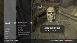 Skyrim one of a kind useless items (4) - ancient travellers skull