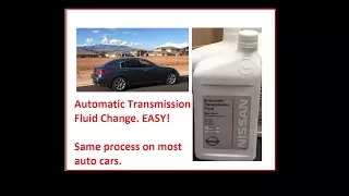 Automatic transmission fluid change (Shown on G35/350Z). Same process on most cars Skyline