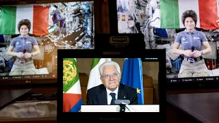 il Presidente Mattarella in collegamento con l’astronauta Samantha Cristoforetti