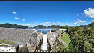 Aerial Serenity: Hinze Dam Overflowing | Gold Coast Hinterland