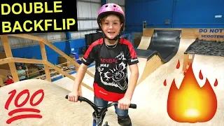 10 YEAR OLD vs DOUBLE BACKFLIP! *INSANE*