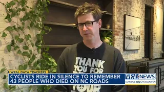 Bicyclists ride in silence to remember 43 people who died on NC roads