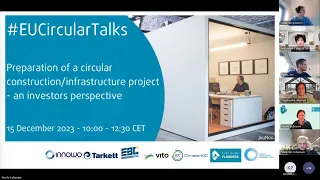 #EUCircularTalks: Preparing a circular construction/infrastructure project - investors' perspective