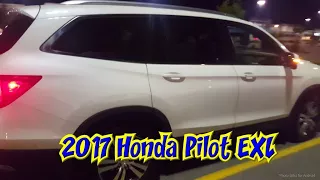 Quick Tour of my New 2017 White Honda Pilot EXL-Navi - Night time 4K