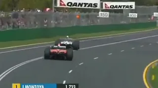 Michael Schumacher vs Montoya - Melbourne 2003