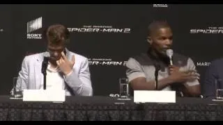 'The Amazing Spider Man 2'  Press Conference with Andrew Garfield & Jamie Foxx