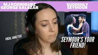 MJ RODRIGUEZ & GEORGE SALAZAR Suddenly Seymour | Vocal Coach Reacts | Jennifer Glatzhofer