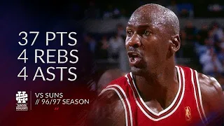 Michael Jordan 37 pts 4 rebs 4 asts vs Suns 96/97 season