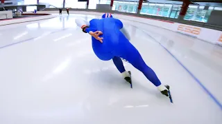 Fast speed skating lap (25,5) with the Norwegian National team