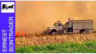 Corn Field Fire in Central Illinois