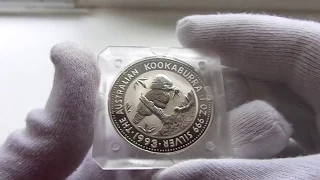 Серебряная монета Австралийская Кукабурра 1993 г.