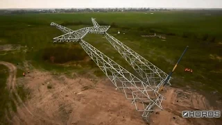 Installation support 750 kV transmission line