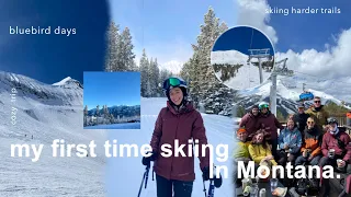 EPIC ski trip vlog🎿 | a week in big sky montana, ski-in ski-out house, going out of my comfort zone