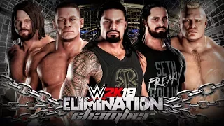 WWE 2K18 Elimination Chamber - John Cena vs Reigns vs AJ Styles vs Ambrose vs Rollins vs Lesnar!