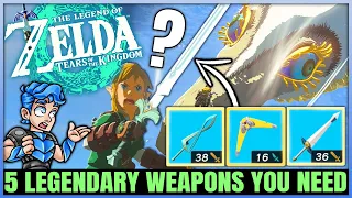 How to Unlock the Hidden DRAGON SWORD - 5 Legendary Weapon You NEED & Repair - Tears of the Kingdom!