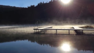 [10 Hours] Morning Sun on a Misty Lake - Video & Soundscape [1080HD] SlowTV