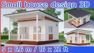 Beautiful small house design idea | Budget house | Simple house | 3D house plan 5x6.6 m | 16x22 ft