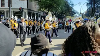Louisiana State University Tiger Marching Band -  Zulu parade New Orleans Mardi Gras