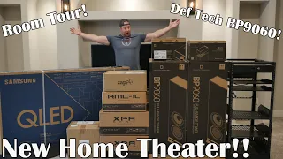 Home Theater Tour! Unboxing Definitive Technology BP9000 Speakers and Dolby Atmos Theater Tour