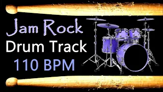 Jam Rock Drum Track 110 BPM - Drum Beats for Bass Guitar, Instrumental Drum Beat 🥁 525