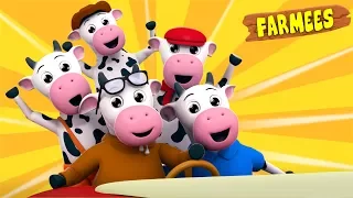 Five Little Cows | Nursery Rhymes For Kids | Children Songs by Farmees